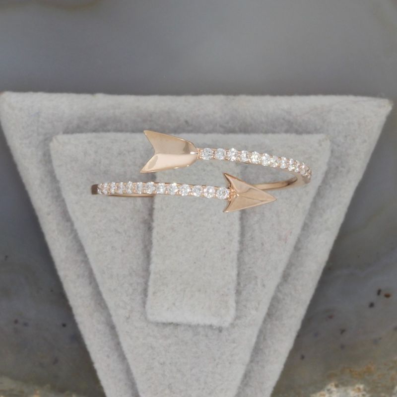 Sale! Wert 820 € Brillant Ring (0,13 carat) in 585er 14 K Roségold Gr. 55 - H1110