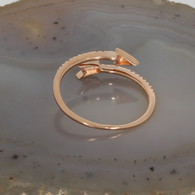Sale! Wert 820 € Brillant Ring (0,13 carat) in 585er 14 K Roségold Gr. 55 - H1110