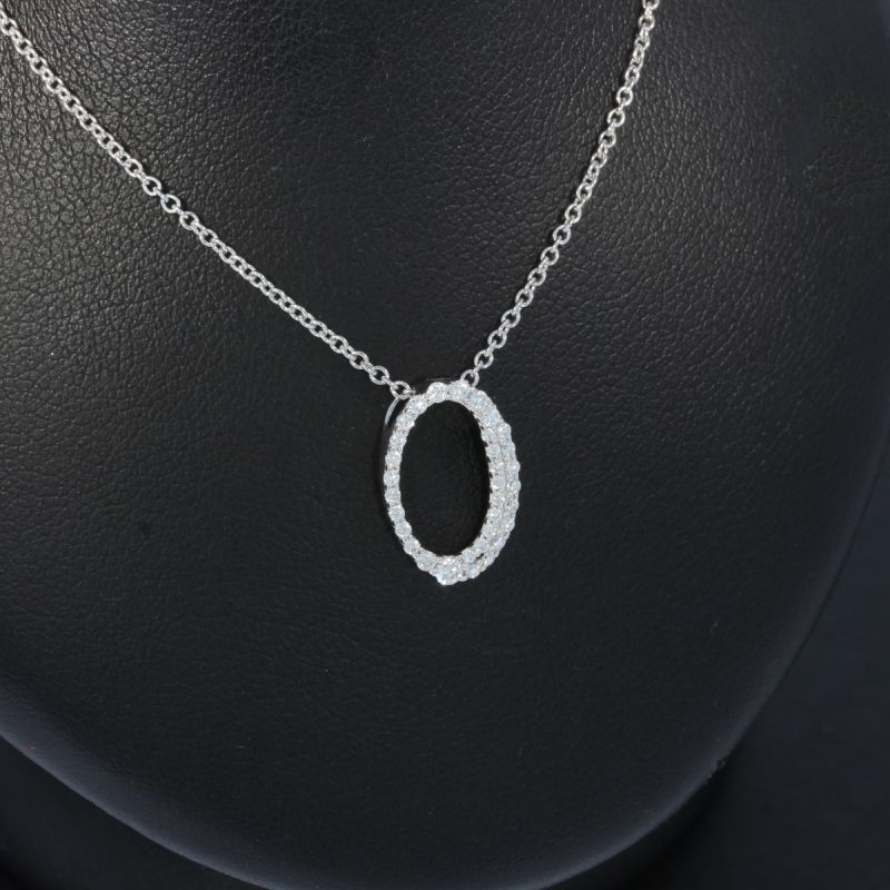 Sale! Wert 2130 € Brillant Anhänger mit Kette (0,19 carat) in 750er 18 K Weißgold - H1260