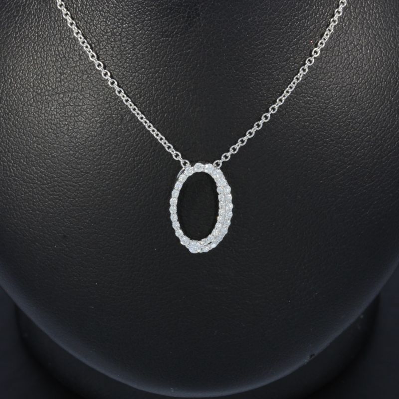 Sale! Wert 2130 € Brillant Anhänger mit Kette (0,19 carat) in 750er 18 K Weißgold - H1260