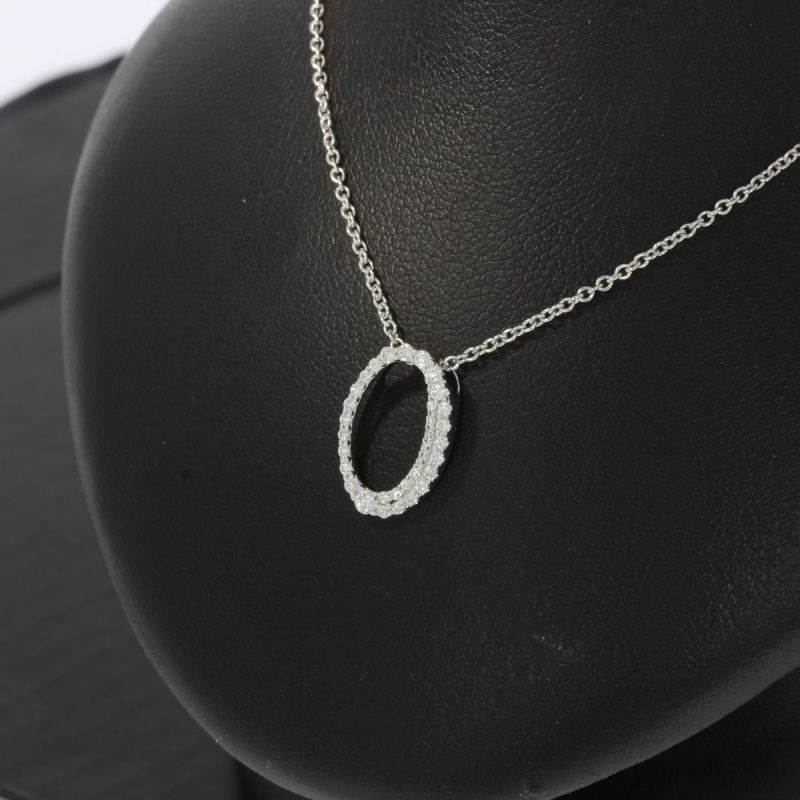 Sale! Wert 2130 € Brillant Anhänger mit Kette (0,19 carat) in 750er 18 K Weißgold - H1260