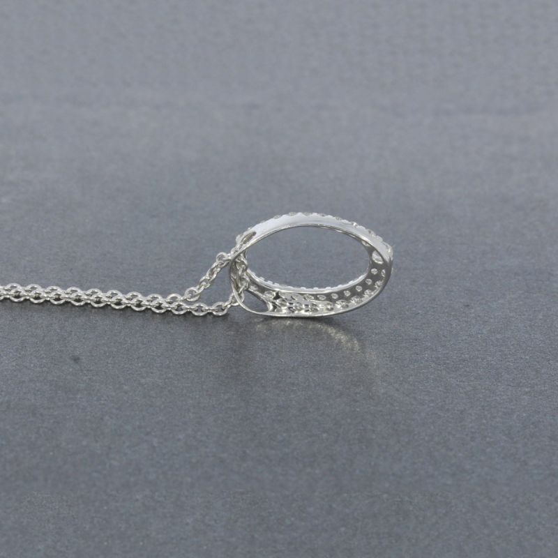 Sale! Wert 2130 € Brillant Anhänger mit Kette (0,19 carat) in 750er 18 K Weißgold - H1260