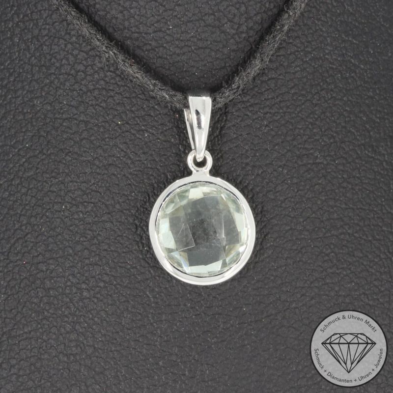 Wert 350 € Amethyst Anhänger (1,95 carat) in 585er 14 K Weißgold - H1307