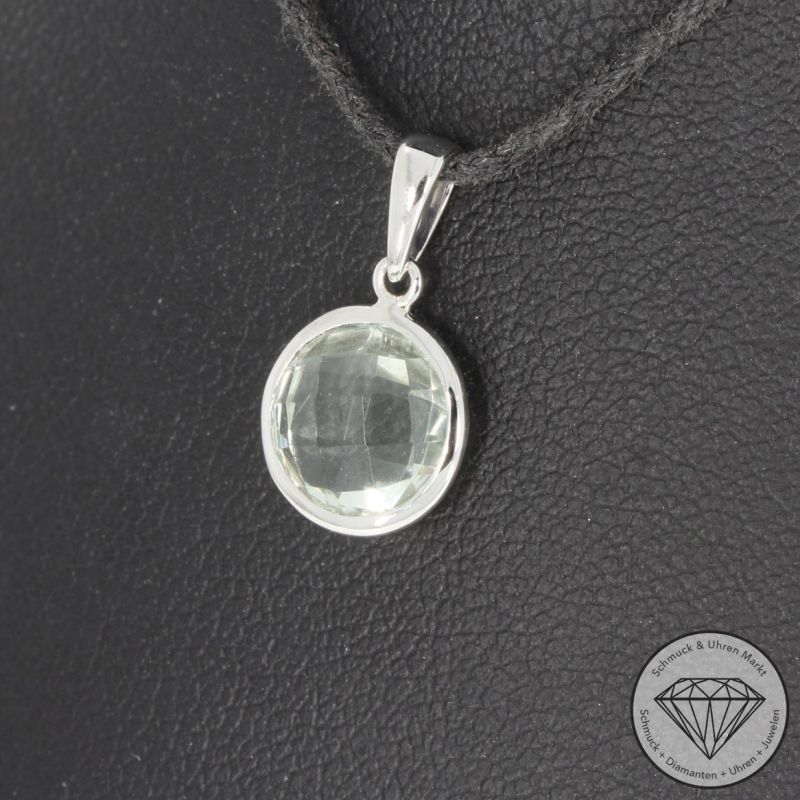 Wert 350 € Amethyst Anhänger (1,95 carat) in 585er 14 K Weißgold - H1307