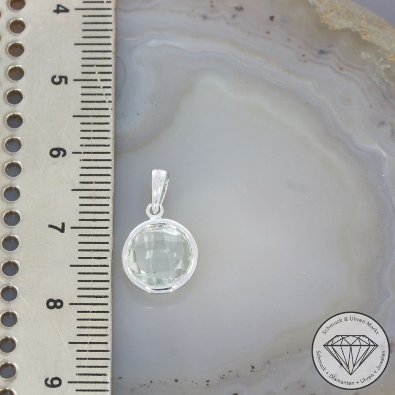 Wert 350 € Amethyst Anhänger (1,95 carat) in 585er 14 K Weißgold - H1307