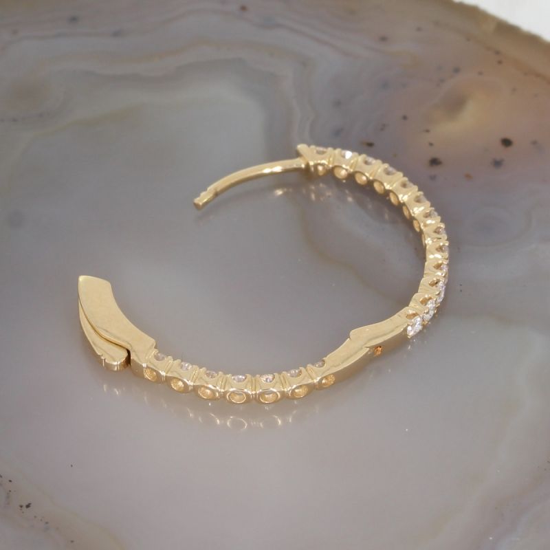 Wert 2890 € Brillant Creolen (0,70 carat) in 585er 14 K Gelbgold - H1389