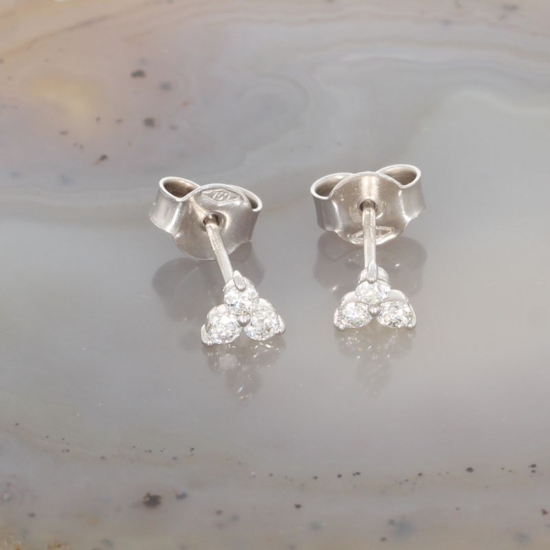 Wert 1390 € Brillant Ohrringe (0,22 carat) in 750er 18 K Weißgold - H1423