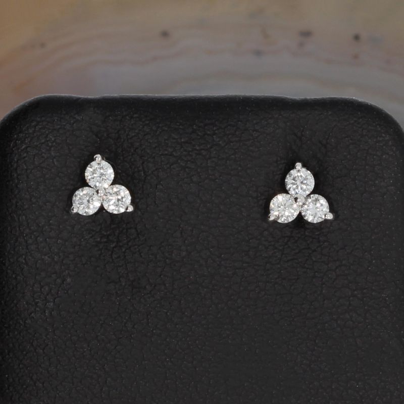 Wert 1390 € Brillant Ohrringe (0,22 carat) in 750er 18 K Weißgold - H1423