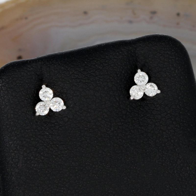 Wert 1390 € Brillant Ohrringe (0,22 carat) in 750er 18 K Weißgold - H1423