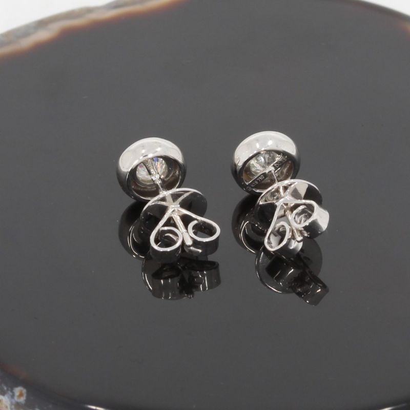 Wert 1590 € Solitär Brillant Ohrstecker Ohrringe (0,30 carat) in 750er 18 K Weißgold - H144