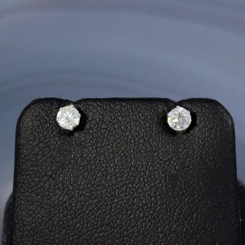 Wert 790 € Solitär Brillant Ohrstecker Ohrringe (0,32 carat) in 900er Platin - H148
