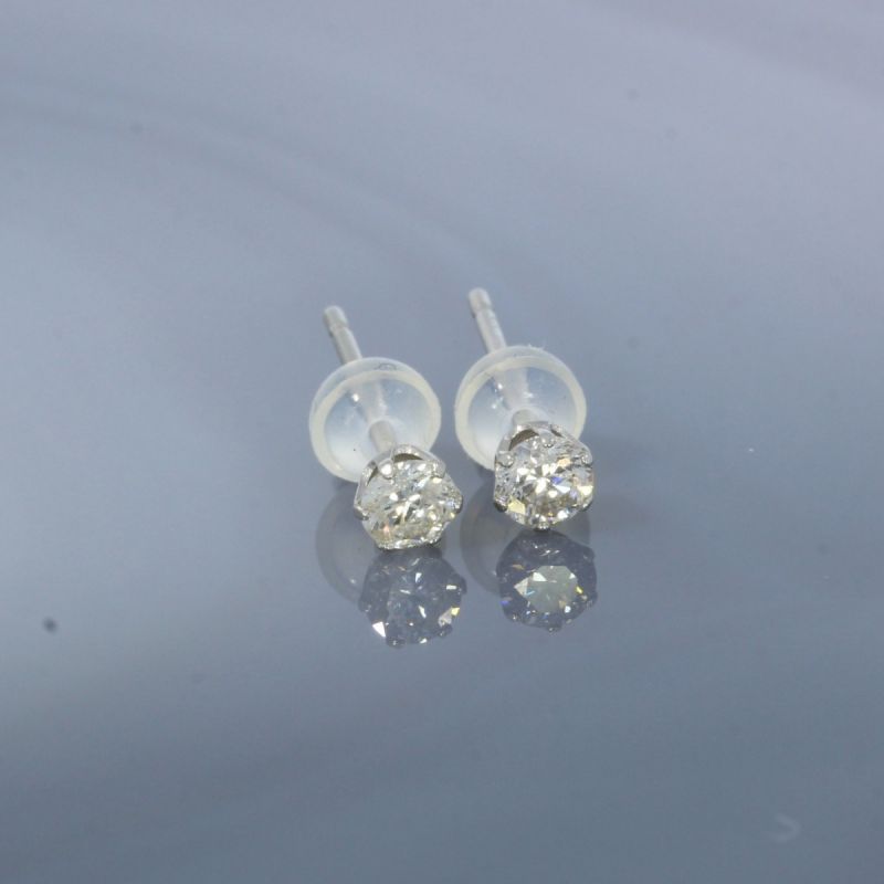 Wert 790 € Solitär Brillant Ohrstecker Ohrringe (0,32 carat) in 900er Platin - H148