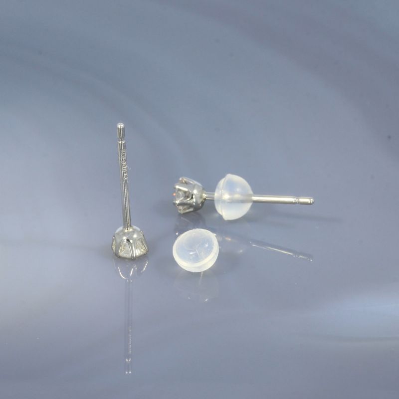 Wert 790 € Solitär Brillant Ohrstecker Ohrringe (0,32 carat) in 900er Platin - H148