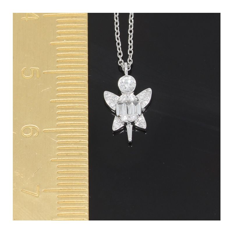 Sale! Wert 1090 € Brillant Diamant Collier Schildkröte in 750er 18 K Weißgold - H1530