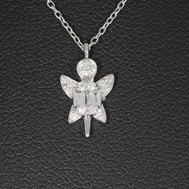 Sale! Wert 1090 € Brillant Diamant Collier Schildkröte in 750er 18 K Weißgold - H1530