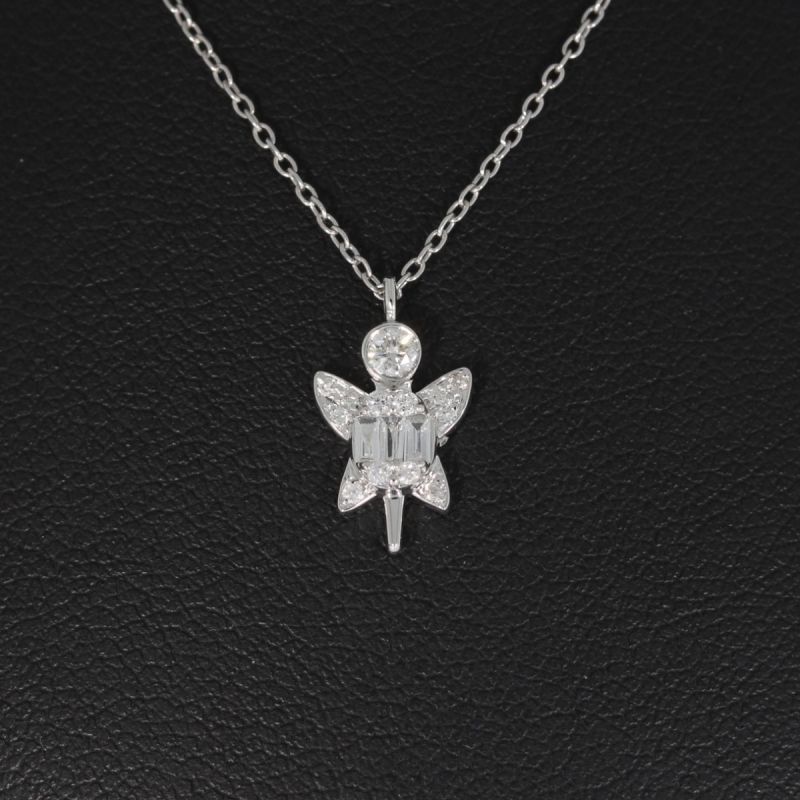 Sale! Wert 1090 € Brillant Diamant Collier Schildkröte in 750er 18 K Weißgold - H1530