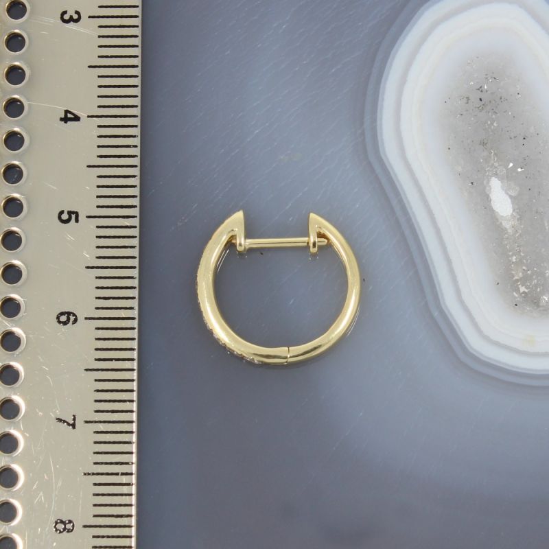 Wert 1890 € Brillant Creolen Ohrringe (0,46 carat) in 750er 18 K Gelbgold - H155