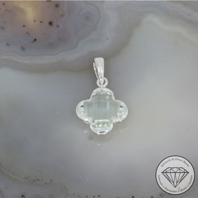 Wert 350 € Amethyst Anhänger (1,90 carat) in 585er 14 K Weißgold - H1624
