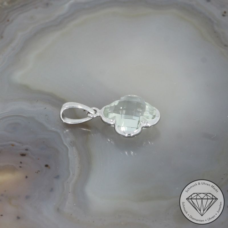 Wert 350 € Amethyst Anhänger (1,90 carat) in 585er 14 K Weißgold - H1624