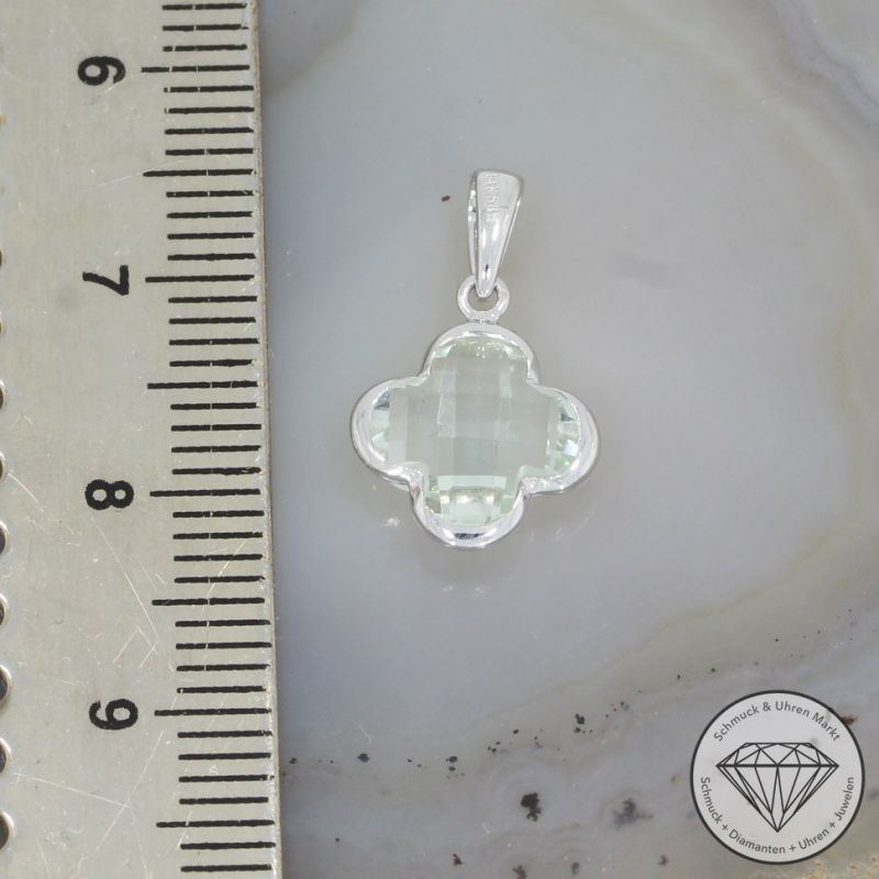 Wert 350 € Amethyst Anhänger (1,90 carat) in 585er 14 K Weißgold - H1624
