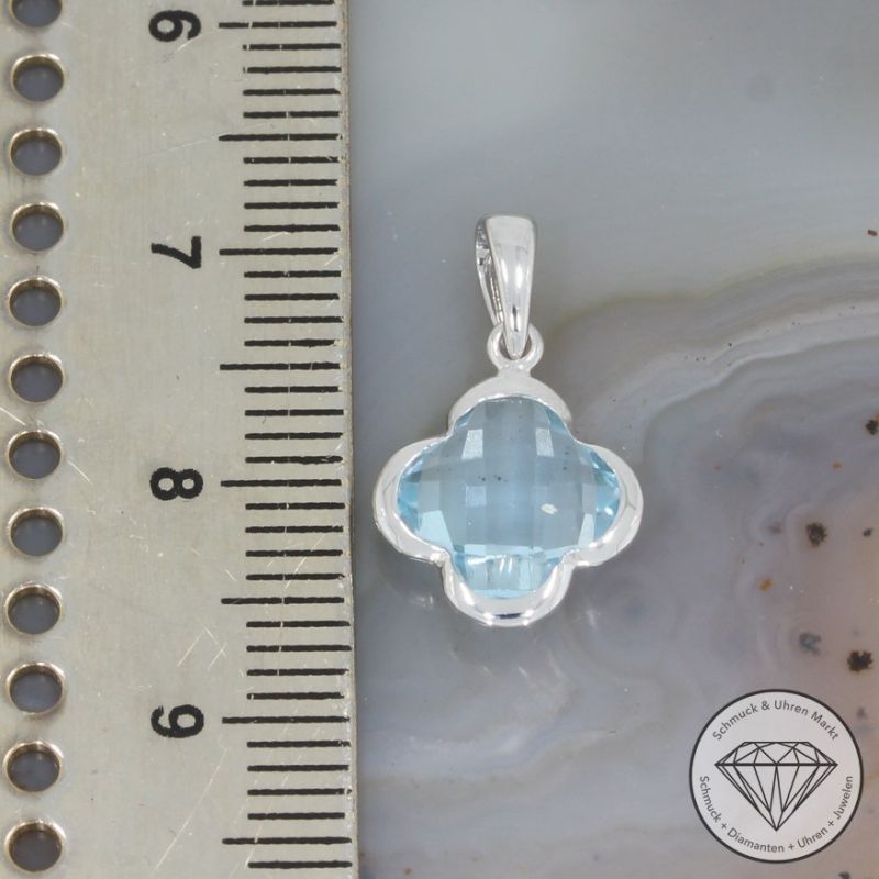 Wert 450 € Topas Anhänger (2,50 carat) in 585er 14 K Weißgold - H1627