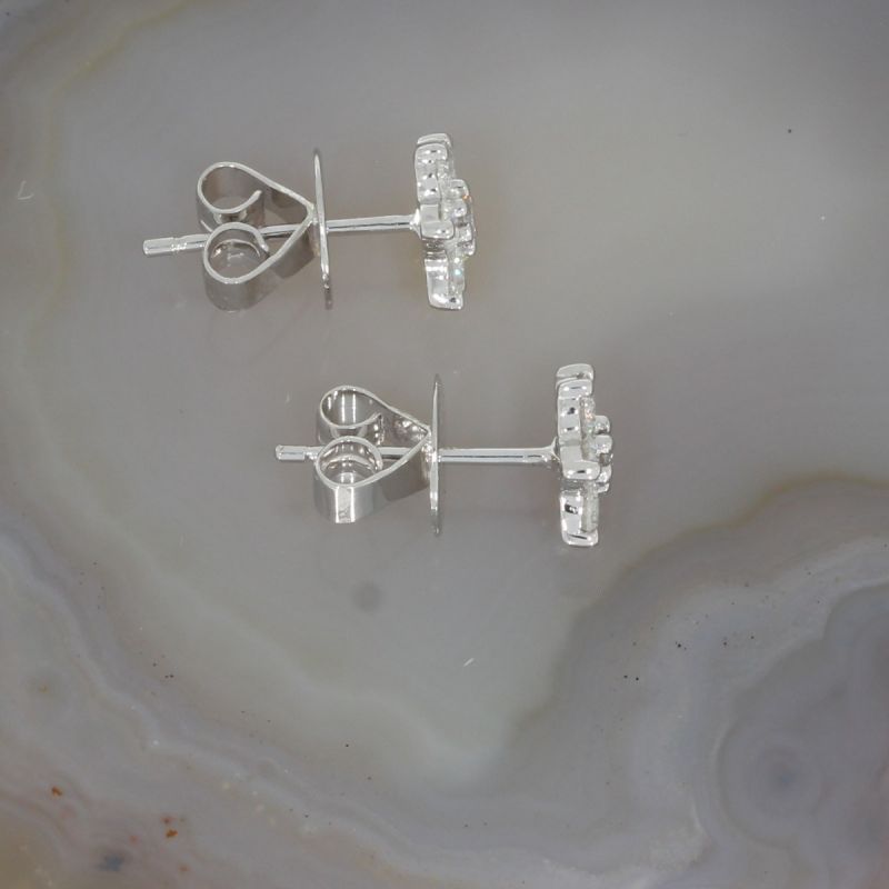 Wert 1590 € Brillant Ohrringe (0,546 carat) in 750er 18 K Weißgold - H162
