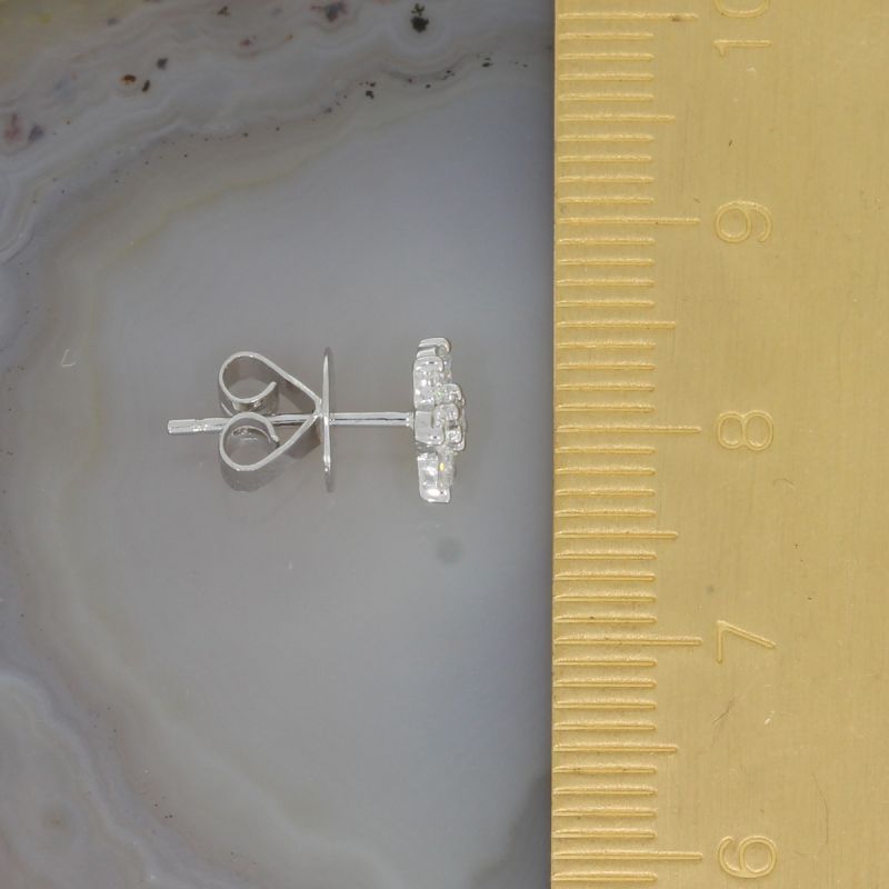 Wert 1590 € Brillant Ohrringe (0,546 carat) in 750er 18 K Weißgold - H162