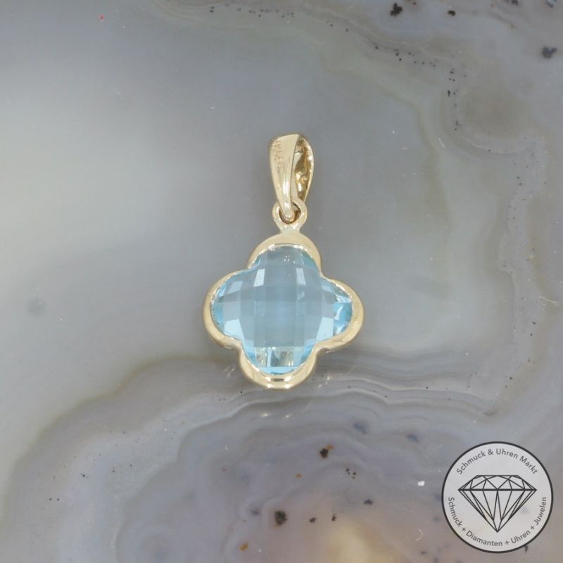 Wert 450 € Topas Anhänger (2,50 carat) in 585er 14 K Gelbgold - H1634