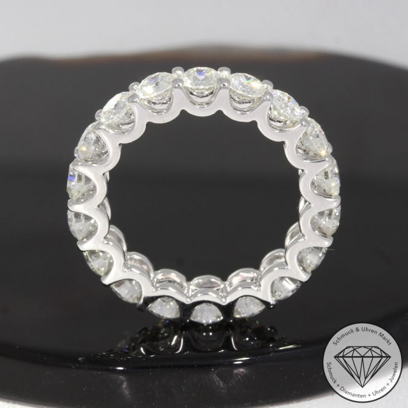 Wert 17850 € Brillant Memory Ring (4,10 carat) in 585er 14 K Weißgold Gr.55 - H1647