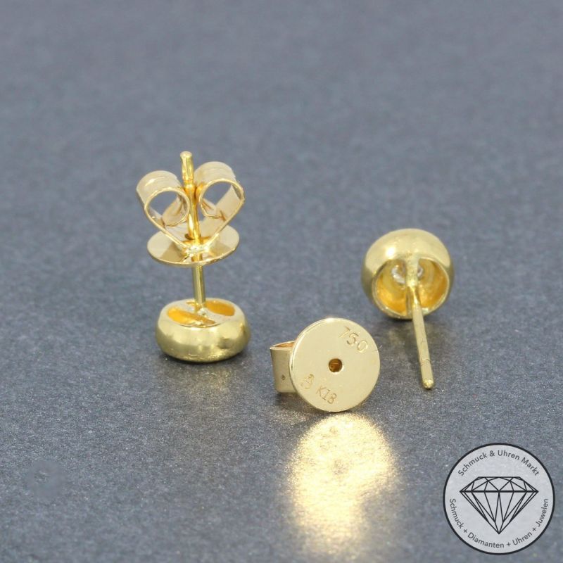 Wert 1090 € Solitär Brillant Ohrstecker Ohrringe (0,20 carat) in 750er 18 K Gelbgold - H177