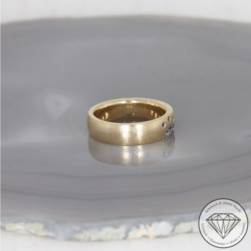 Wert 3190 € Saphir Ring in 585er 14 K Gelbgold Gr.54 - H1859