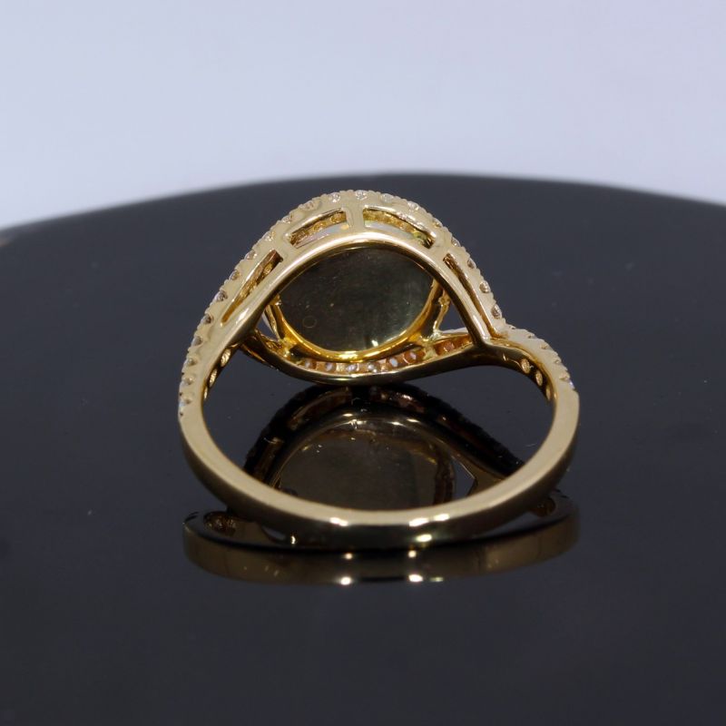 Wert 2290 € Brillant Opal Ring in 585er 14 K Gelbgold - H194
