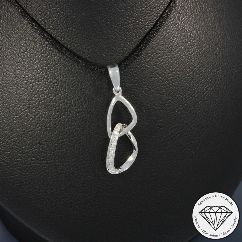 Wert 720 € Brillant Anhänger (0,03 carat) in 585er 14 K Weißgold - H1951