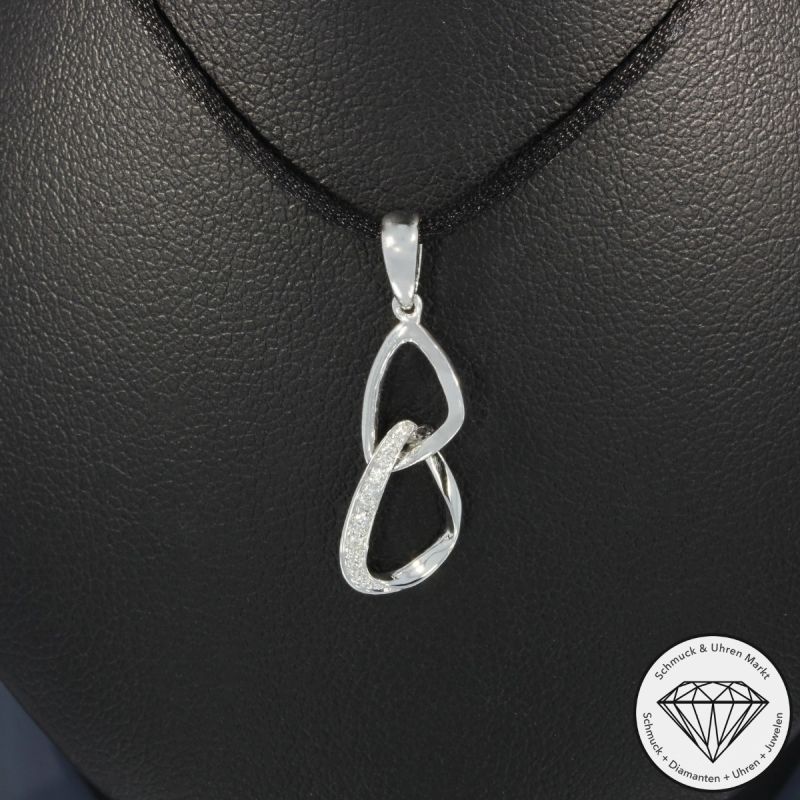 Wert 720 € Brillant Anhänger (0,03 carat) in 585er 14 K Weißgold - H1951