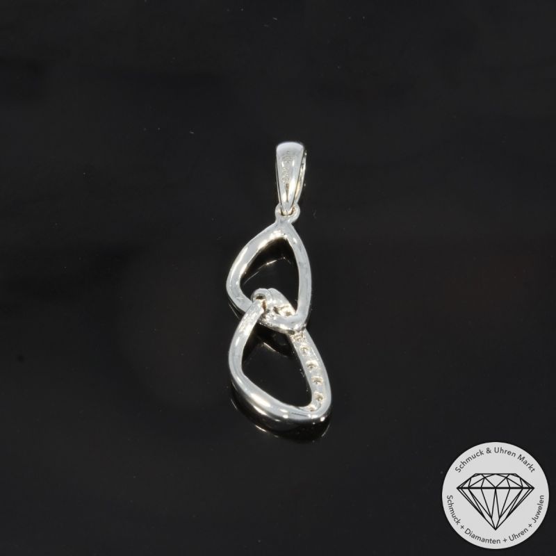 Wert 720 € Brillant Anhänger (0,03 carat) in 585er 14 K Weißgold - H1951