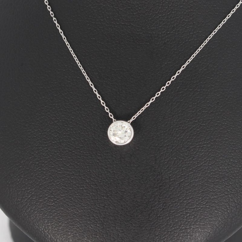 Wert 1990 € Solitär Brillant Anhänger Kette (0,30 carat) in 750er 18 K Weißgold - H212