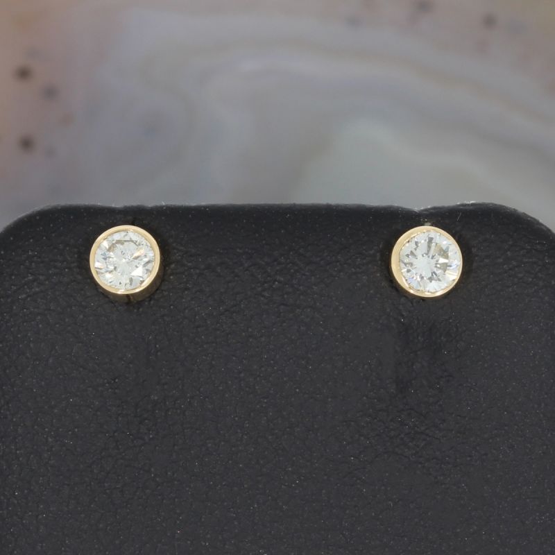 Wert 1190 € Solitär Brillant Ohrstecker Ohrringe (0,30 Carat) in 750er 18 K Gelbgold - H215