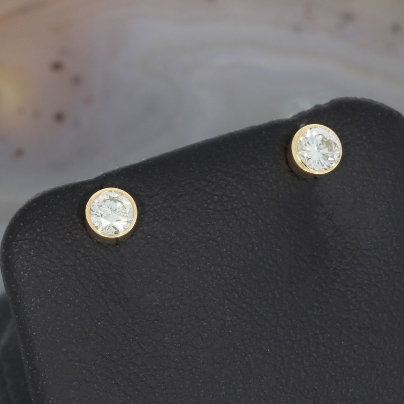 Wert 1190 € Solitär Brillant Ohrstecker Ohrringe (0,30 Carat) in 750er 18 K Gelbgold - H215