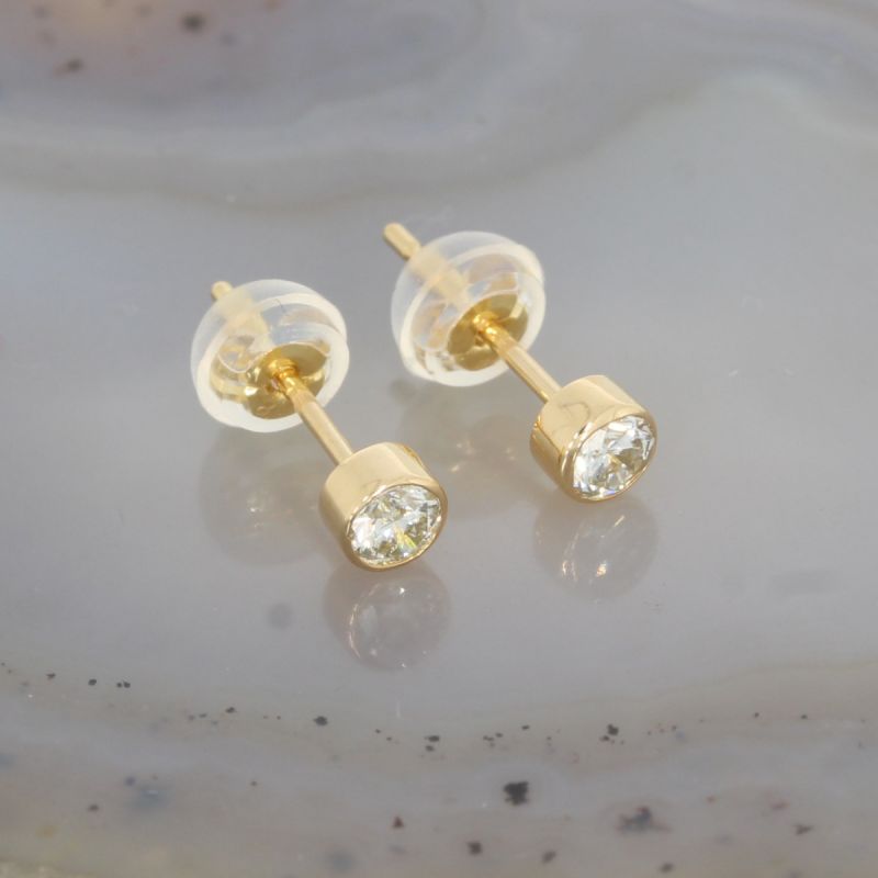 Wert 1190 € Solitär Brillant Ohrstecker Ohrringe (0,30 Carat) in 750er 18 K Gelbgold - H215