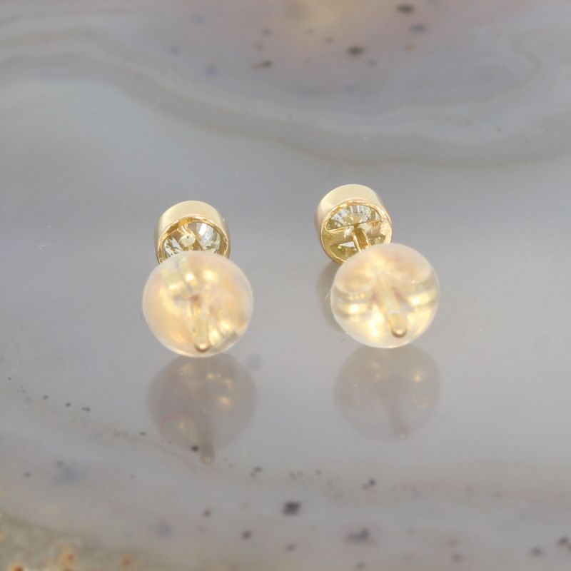 Wert 1190 € Solitär Brillant Ohrstecker Ohrringe (0,30 Carat) in 750er 18 K Gelbgold - H215