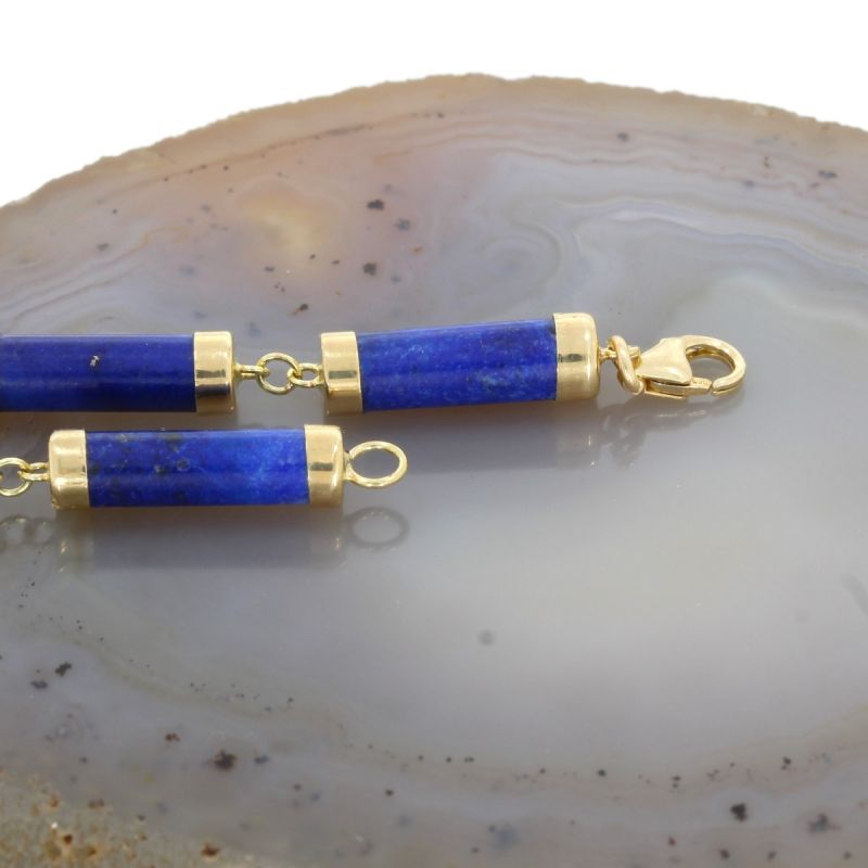 Wert 690 € Lapislazuli Armband in 585er 14 K Gelbgold - H218