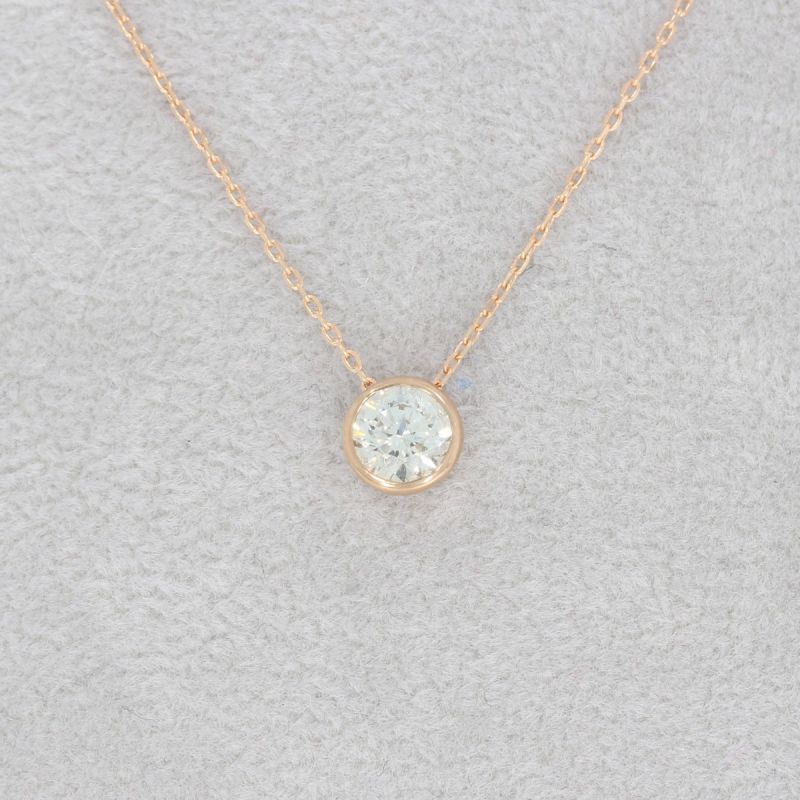 Wert 1990 € Solitär Brillant Anhänger Kette (0,30 carat) in 750er 18 K Rosegold -H258