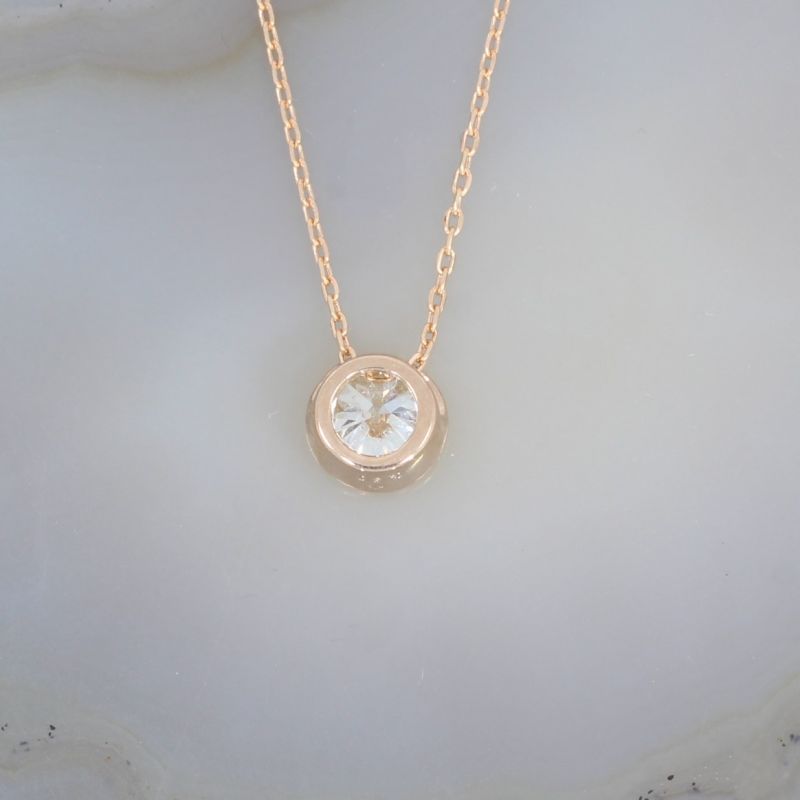 Wert 1990 € Solitär Brillant Anhänger Kette (0,30 carat) in 750er 18 K Rosegold -H258