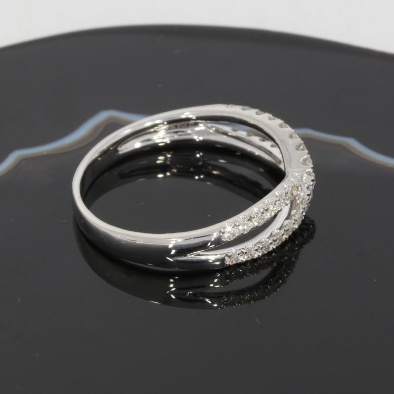 Wert 1760 € Brillant Ring (0,35 carat) in 750er 18 K Weißgold Gr.56 - H259