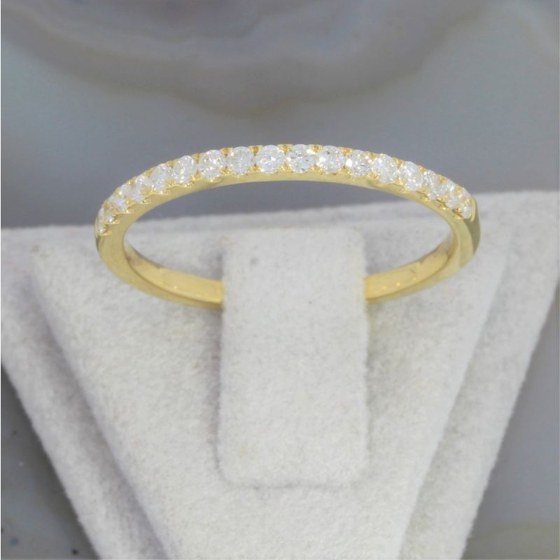 Wert 1290 € Brillant Halbmemory Ring (0,25 carat) in 750er 18 K Gelbgold Größe 56 - H269