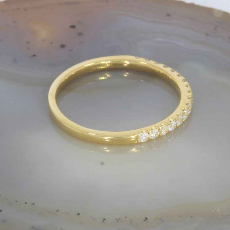 Wert 1290 € Brillant Halbmemory Ring (0,25 carat) in 750er 18 K Gelbgold Größe 56 - H269