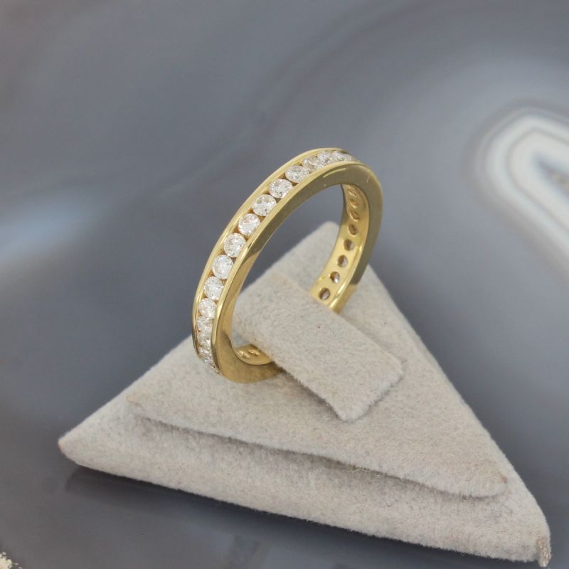 Wert 2590 € Brillant Memory Ring (0,90 carat) in 750er 18 K Gelbgold Größe 54 - H700