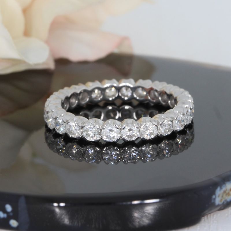 Wert 6500 € Brillant Memory Ring (1,70 carat) in 750er 18 K Weißgold Größe 55 - H431