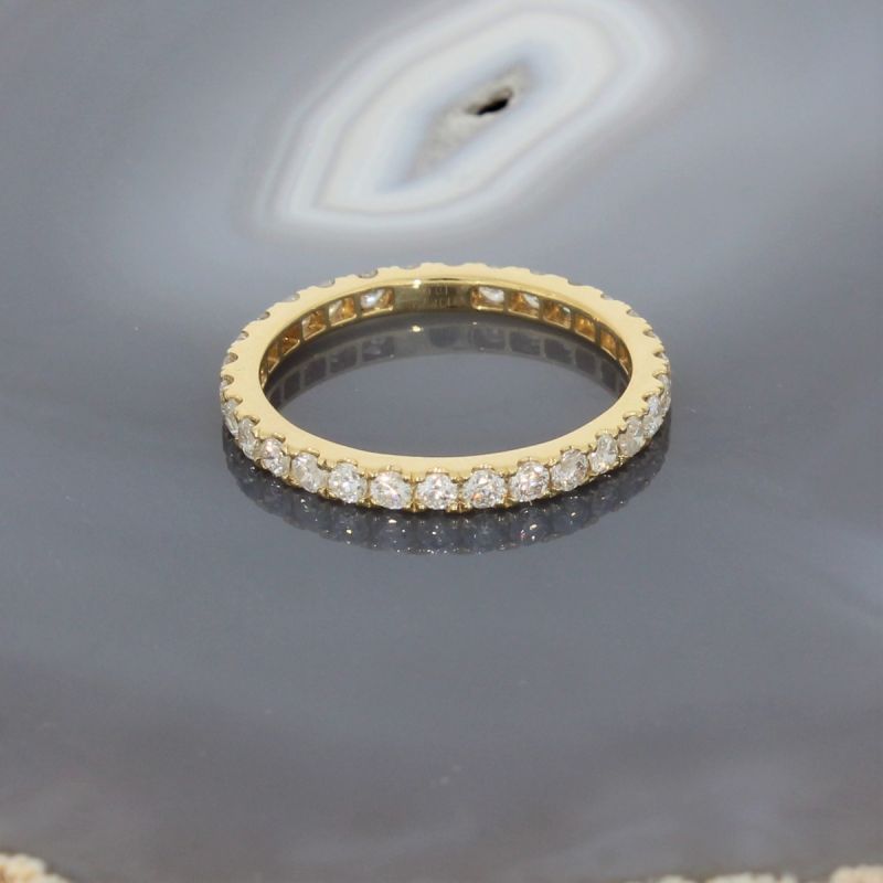 Wert 2990 € Brillant Memory Ring (1,00 carat) in 750er 18 K Gelbgold Größe 56 - H280