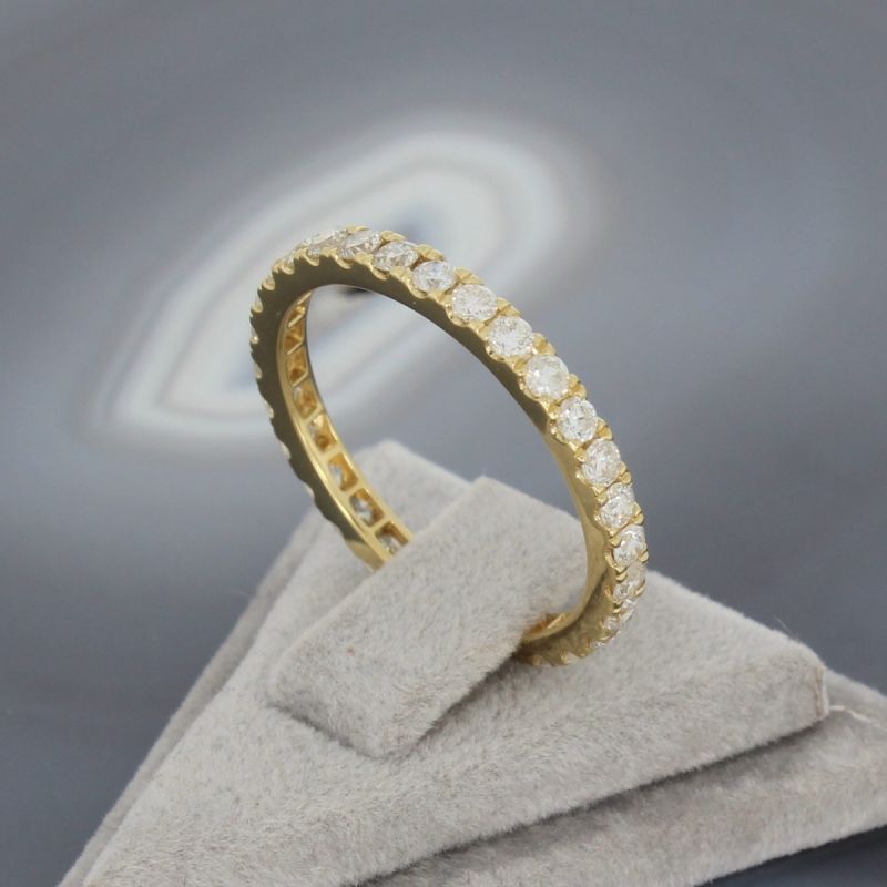 Wert 2990 € Brillant Memory Ring (1,00 carat) in 750er 18 K Gelbgold Größe 56 - H280